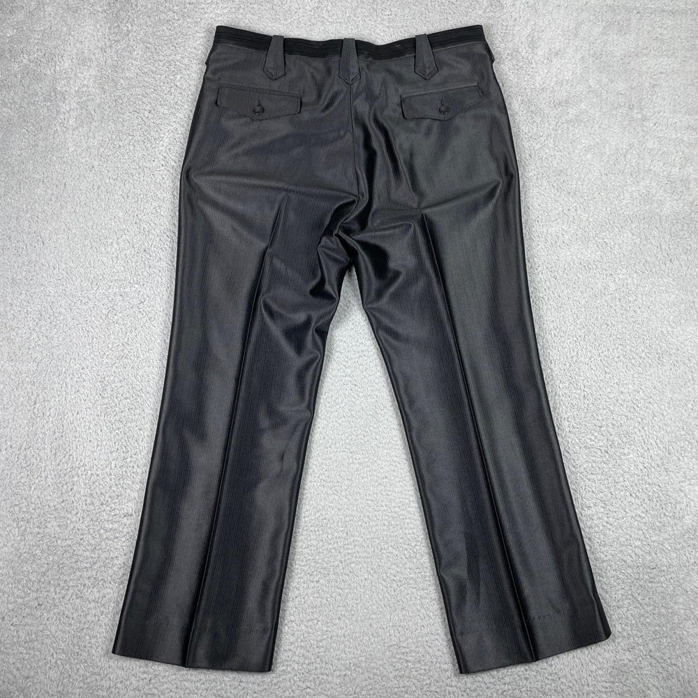 VTG Pagano West Western Suit Mens Black Textured 2PC Blazer 42R Trousers 34 - Picture 5 of 16